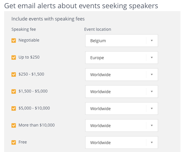 Website update No. 8: Improved speaker profiles and alert settings