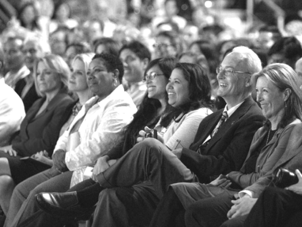 Audience members who are interested in what you are saying will smile and lean slightly forward.