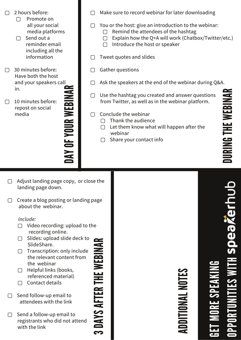 webinar checklist 