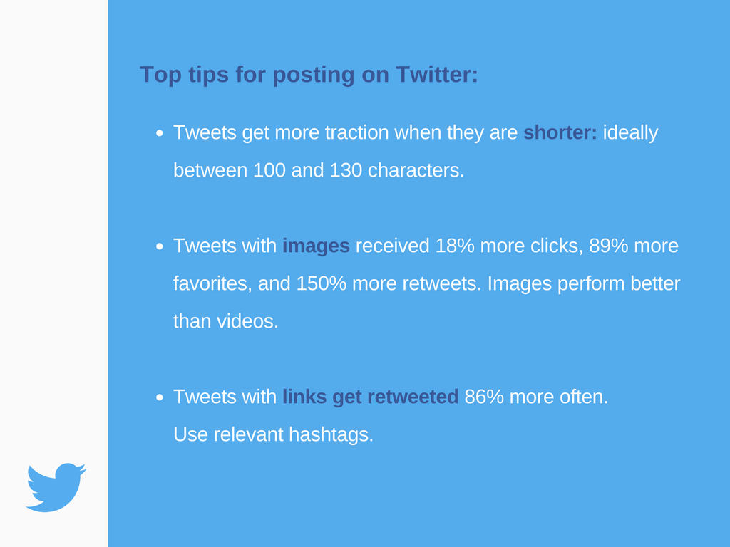 Top tips for posting on Twitter