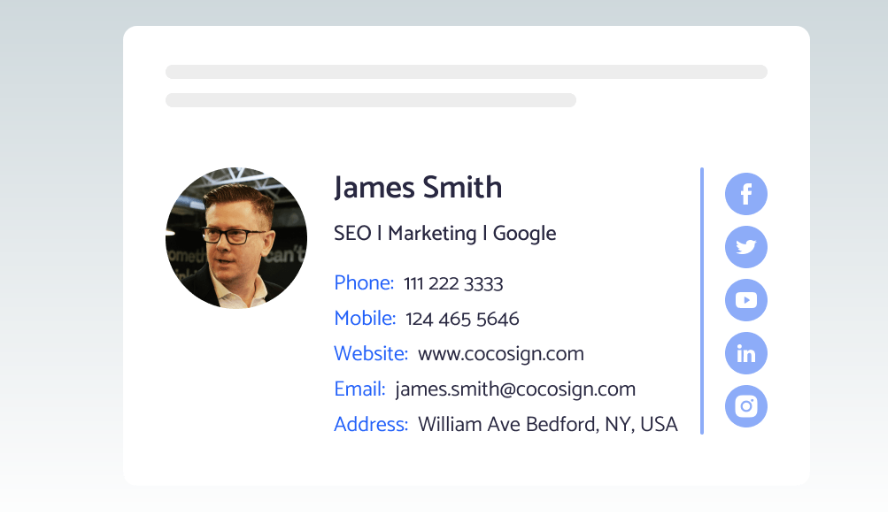 Add a full professional signature