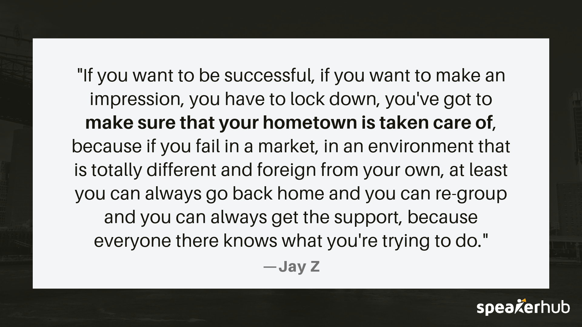 Build a solid local base_SpeakerHub