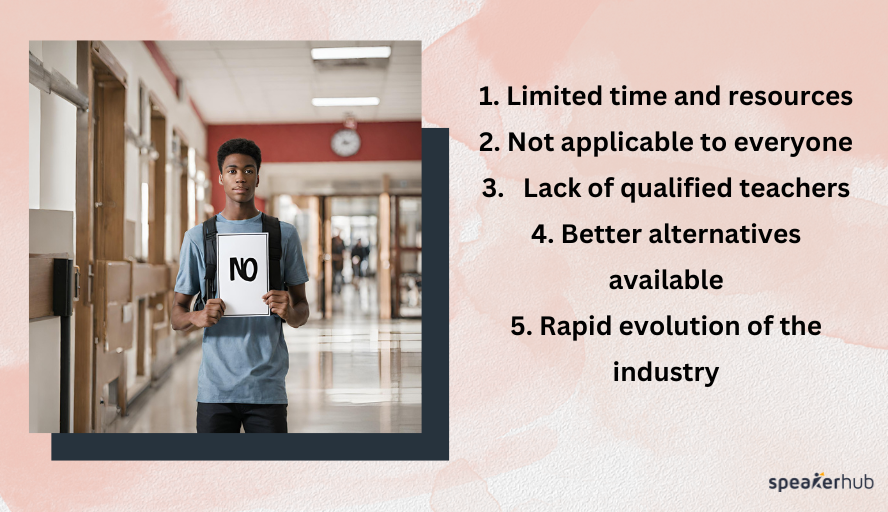 Do not teach event planning in schools