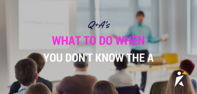 Q+As: What to do when you don’t know the A