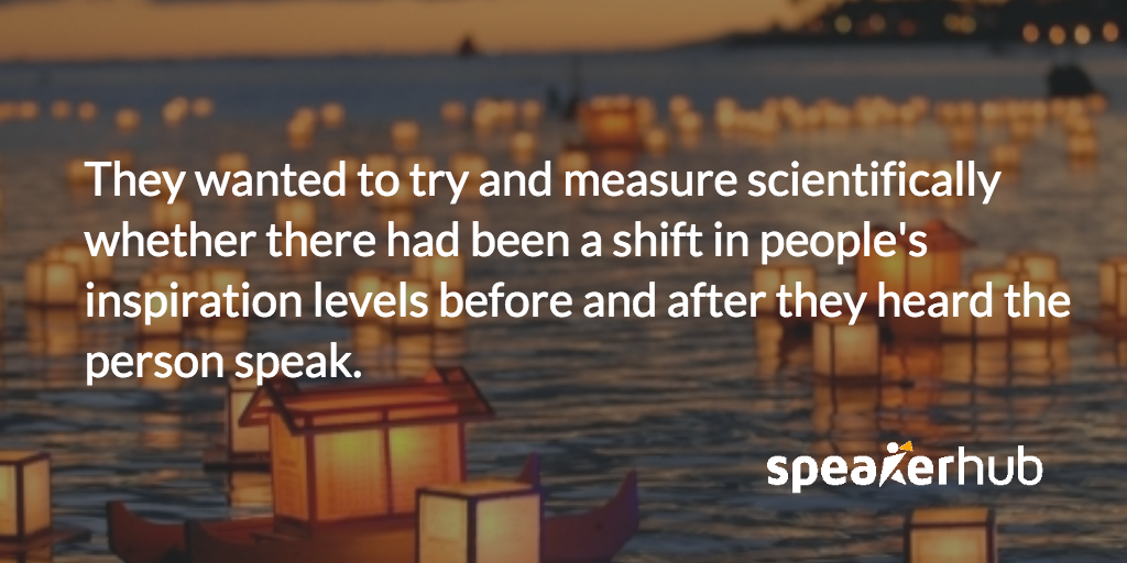 Ben Williams: They wanted to try and measure scientifically whether there had been a shift in people's inspiration levels.