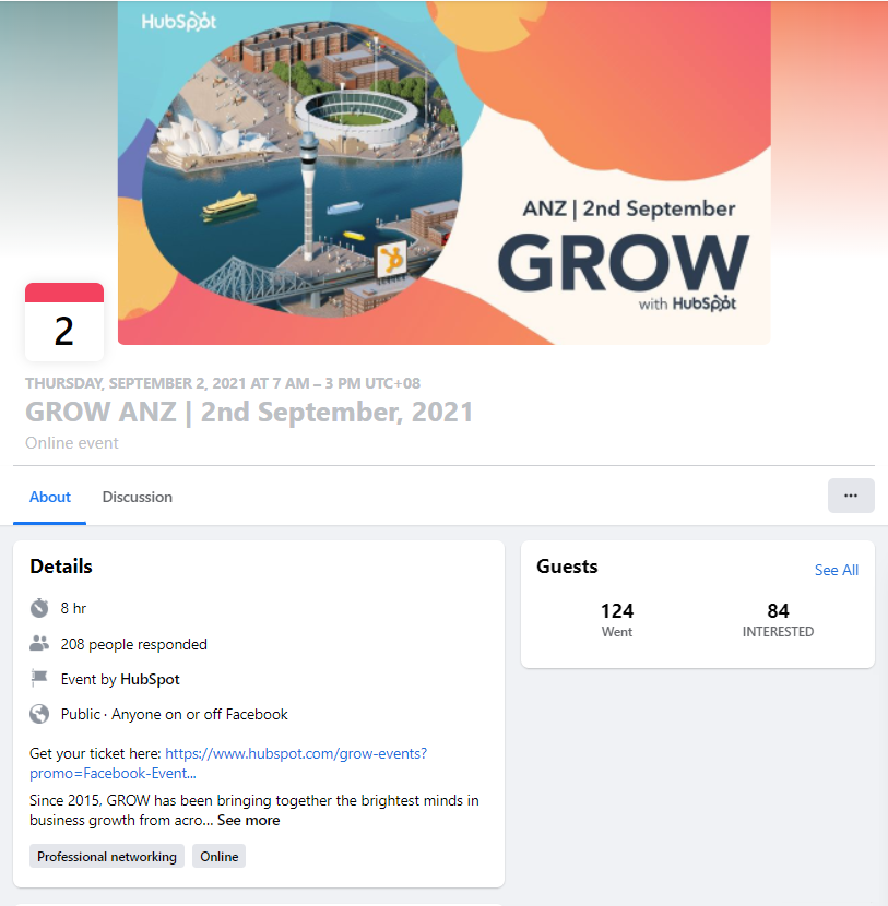 promote the actual virtual events