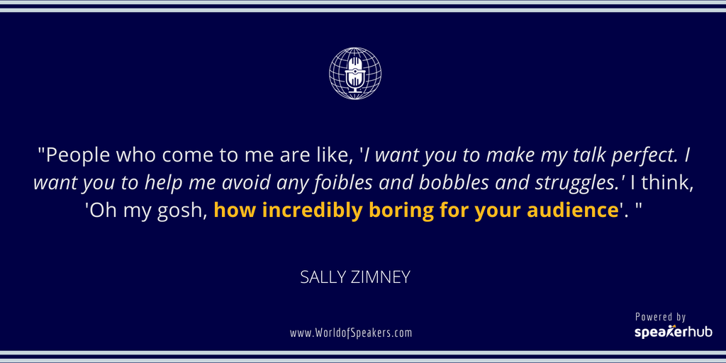 Ryan Foland with Sally Zimney - Quote on avoiding foibles - World of Speakers Podcast (Navy)  Powered by SpeakerHub