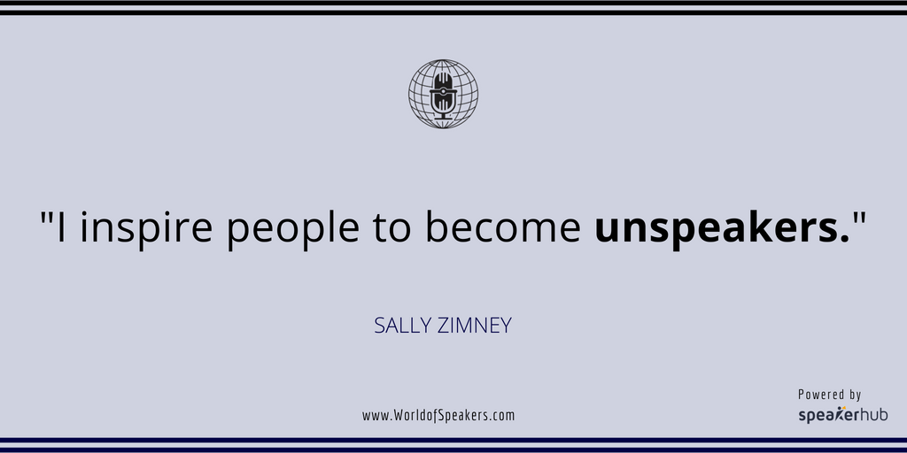 Ryan Foland with Sally Zimney - Quote on becoming unspeakers - World of Speakers Podcast (Blue-Grey)  Powered by SpeakerHub