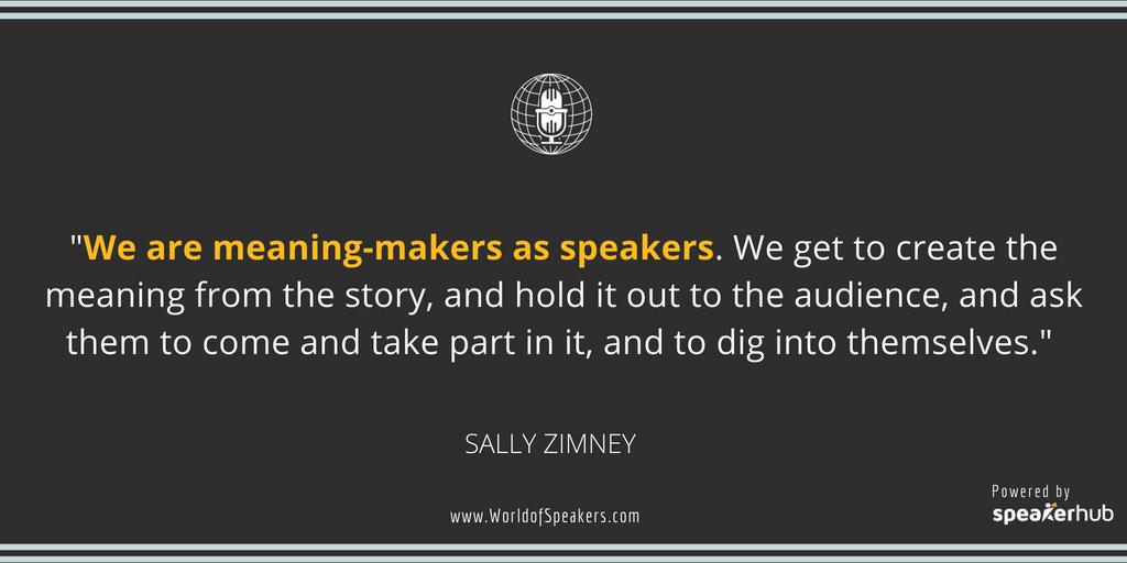 Ryan Foland with Sally Zimney - Quote on being meaning makers - World of Speakers Podcast (Black)  Powered by SpeakerHub