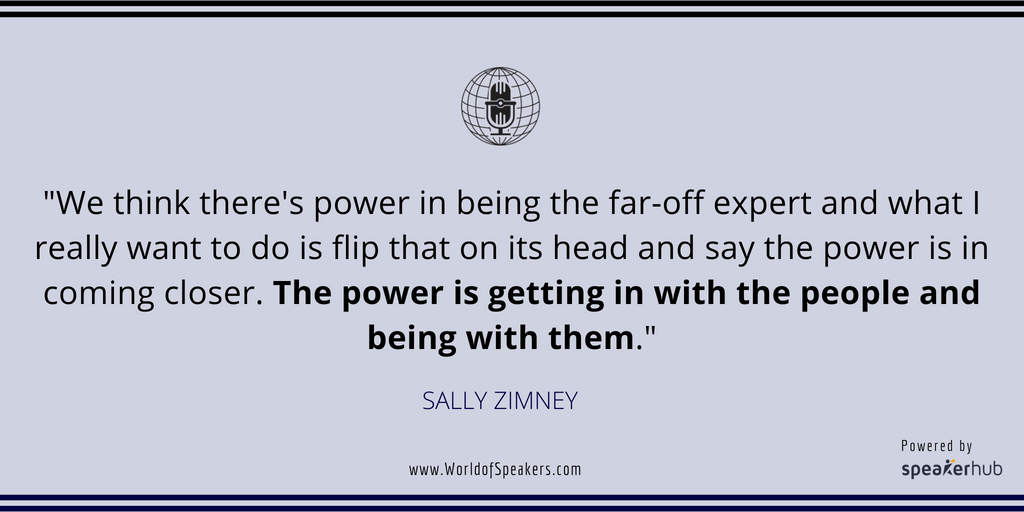 Ryan Foland with Sally Zimney - Quote on power to be with people - World of Speakers Podcast (Blue-Grey)  Powered by SpeakerHub