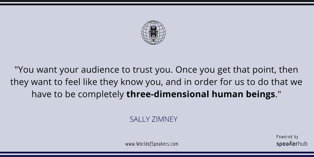 Ryan Foland with Sally Zimney - Quote on three-dimensional human beings - World of Speakers Podcast (Blue-Grey)  Powered by SpeakerHub