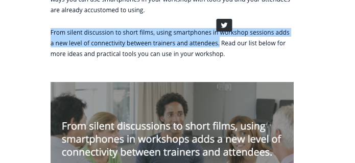 SpeakerHub: Tweet content