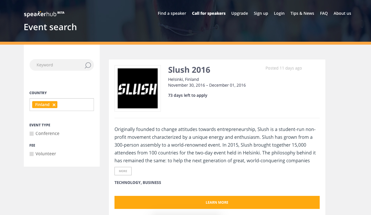 Event organizers from around the world can post their events to the SpeakerHub Marketplace - for free. 