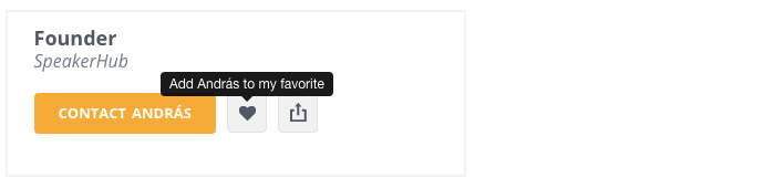 Event organizers (or fellow speakers) can now shortlist profiles by adding you to their “Favorites” list. 
