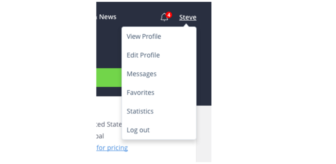 Select from the menu