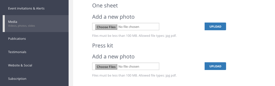 Website update No. 8: Improved speaker profiles and alert settings