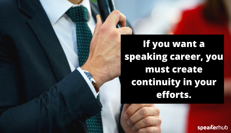 speaking career
