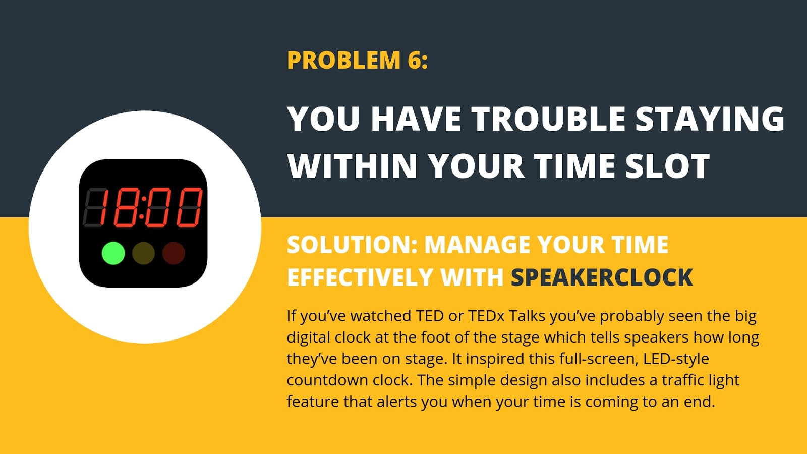 staying within your time slot