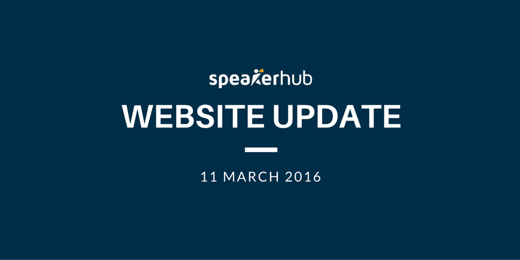 SpeakerHub Website Update No.2: Improved Profile Sharing and Editing