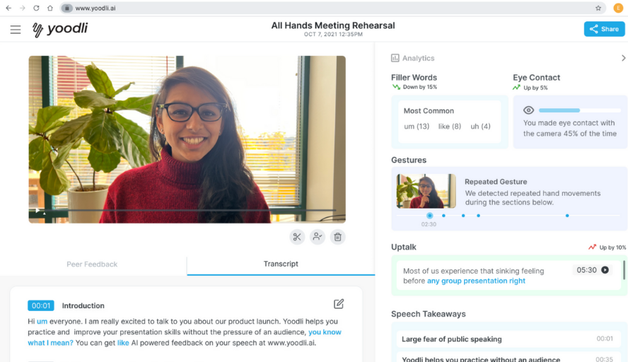 Introducing Yoodli, Your Personal AI Powered Public Speaking Coach